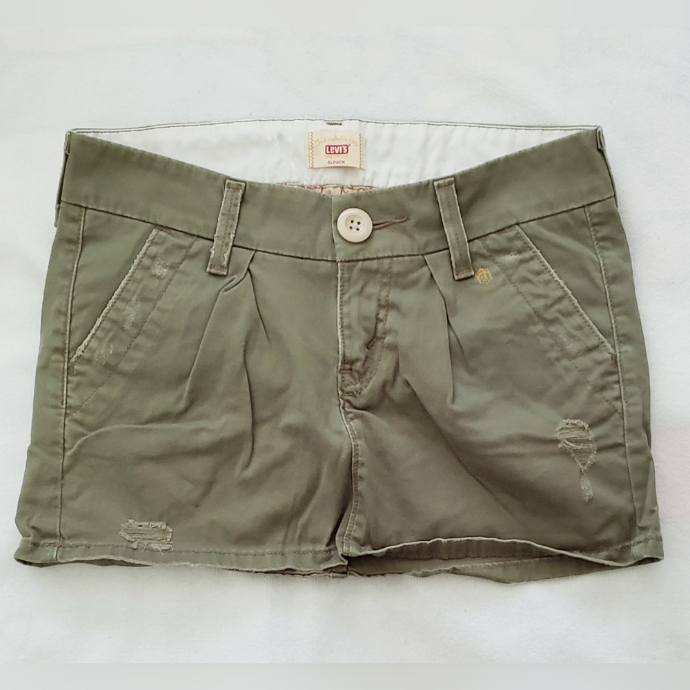 Levi Womens Army Green Denim Skirt